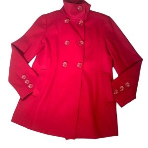 Red Guess Wool Pea Coat. Size Large Gently worn. Very Good Condition